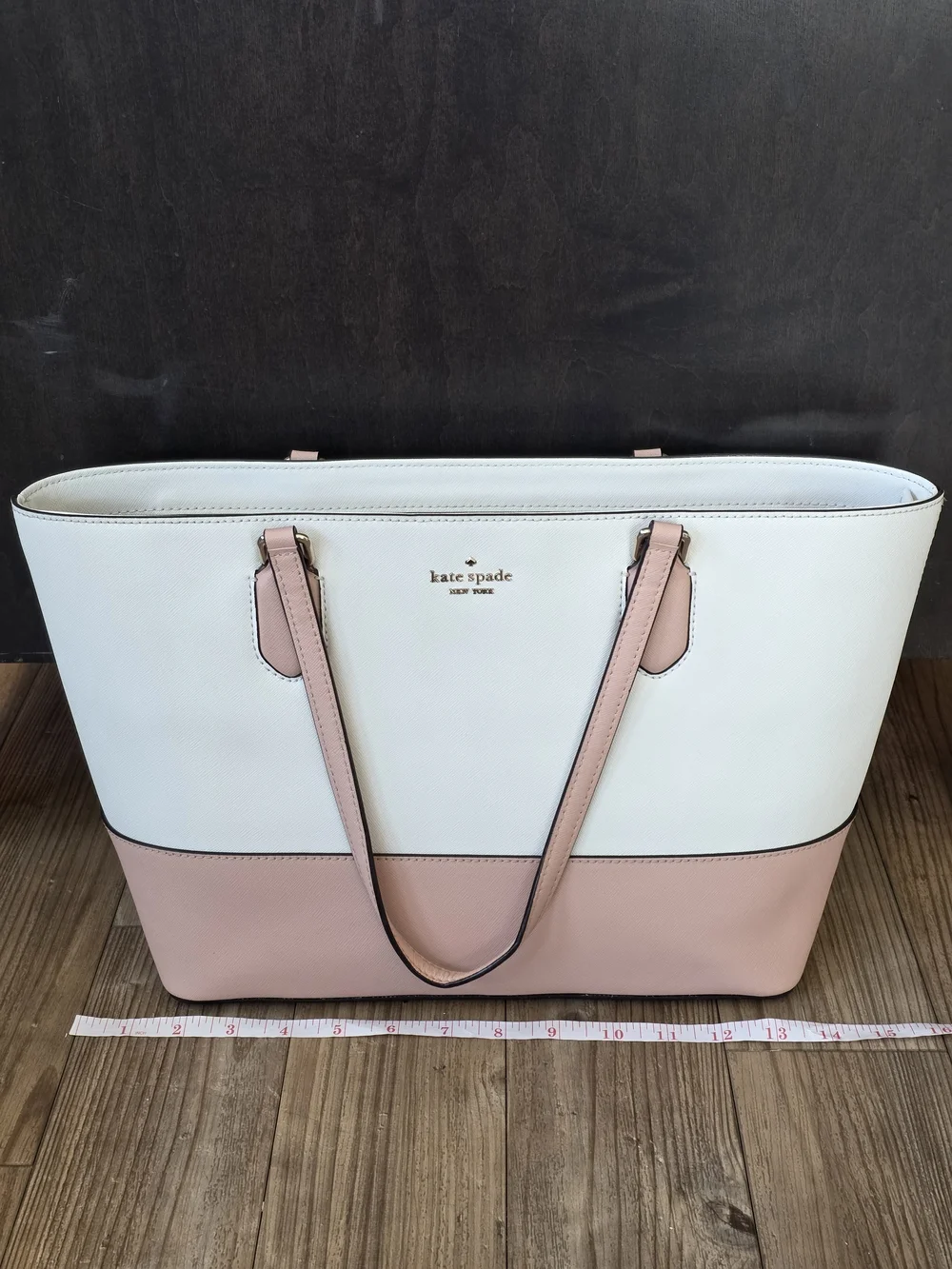kate spade New York Two-Tone Pink and White Tote Bag